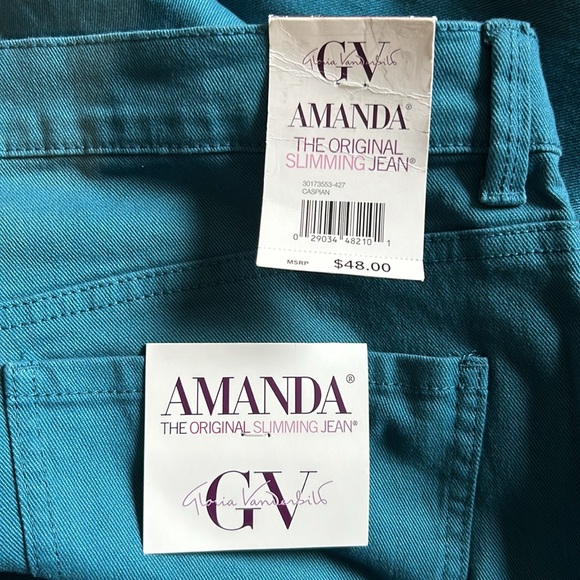 Blue Amanda Slimming Jeans Gloria Vanderbilt NWT Size 18 Short - Picture 7 of 10